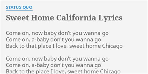 sweet home california song